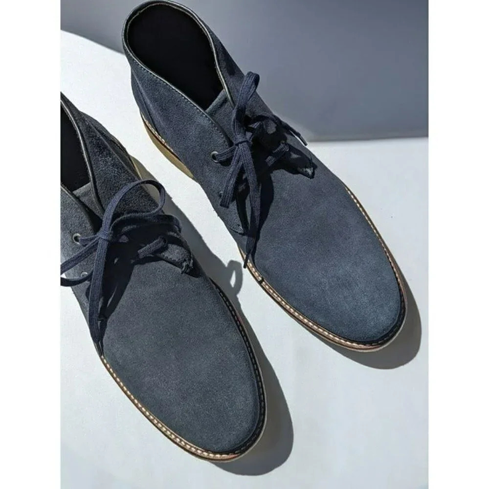 The Men's Store Bloomingdale's Chukka Boot Navy Suede Size 8 (MSRP $180) - Picture 6 of 9